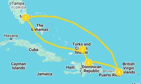 Cruise Destination Map